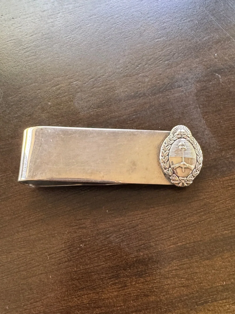 Vintage Argentina Alpaca Silver Money Clip National Emblem